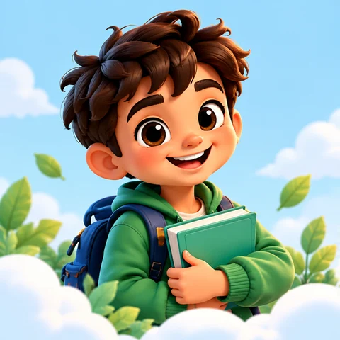 Child holding a book